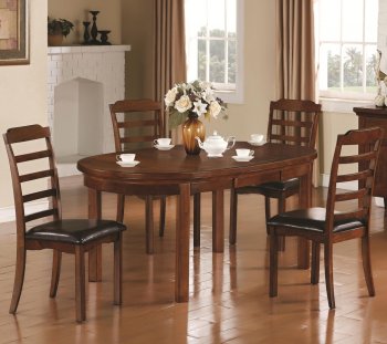 Medium Brown Finish Modern 5Pc Dining Set w/Extendable Table [CRDS-102871-Jonas]