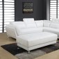 U8859 Sectional Sofa in White Bonded Leather by Global w/Options