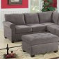 Charcoal Waffle Suede Casual Modern Sectional Sofa w/Options