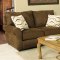 Sierra Chocolate Fabric Modern Sofa & Loveseat Set w/Options