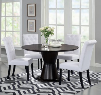 Orbit Round Dining Table in Espresso by Beverly Hills