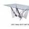 2061 Dining Table by ESF w/Glass Top & Optional 185 Chairs