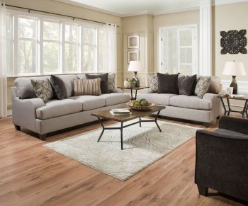 4002BR Sleeper Sofa in Lennox Sterling by Beautyrest w/Options [MXS-4002BR-Lennox Sterling]