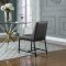 Bryce Dining Chair 918 Set of 2 in Grey Faux Leather -Meridian