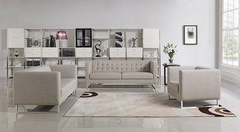 Dominic Sofa 3Pc Set in Light Grey Fabric by VIG [VGS-Dominic Light Grey]