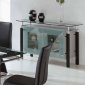 D108 Buffet w/Glass Top & Black Legs