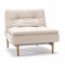 Dublexo Sofa Bed in Natural by Innovation w/Arms & Light Wood