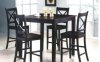 Espresso Finish Modern 5 Piece Counter Height Dining Set