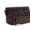 Aulada Motion Sofa 56905 in Chocolate Fabric by Acme w/Options