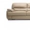 Argento Sectional Sofa in Beige Full Leather by ESF w/ Bed