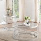 Brassica Coffee & 2 End Table 3608SV-01 in Silver by Homelegance