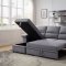 Nazli Sectional Sofa 55525 in Gray Fabric by Acme