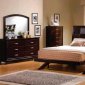 Espresso Finish Transitional Bedroom w/Optional Items