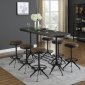 182271 5Pc Bar Set in Wire Brushed Black by Coaster w/Options