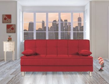 Smart Fit Sofa Bed in Red Fabric by Casamode [CMSB-Smart-Fit-Red]