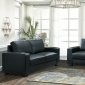 U801 Sofa & Loveseat Set in Black PVC by Global w/Options