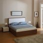 Brown & White Two-Tone Finish Modern Bedroom w/Optional Items