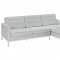 Loft Sectional Sofa in White Leather by Modway