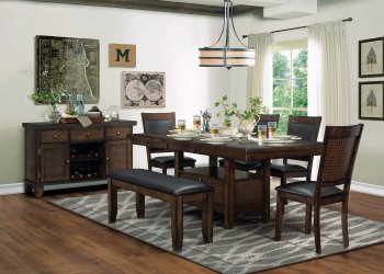 Wickham 5266-78 Dining Table by Homelegance w/Storage & Options [HEDS-5266-78 Wickham]