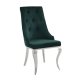 Dekel Dining Chair 70142 Set of 2 in Green Fabric by Acme