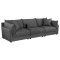 Sasha Modular Sofa 3Pc 551681 Barely Black Coaster w/Options