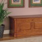 Oak Finish Contemporary Roomy Storage Chest