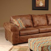 201110 Leah Sectional Sofa in Chestnut Vinyl by Chelsea