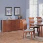 Brown Matte Finish Dining Set With Oval Shape Table