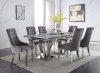 Satinka Dining Table 68265 Gray Faux Marble by Acme w/Options