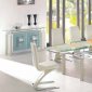 D107 Dining Table w/Beige & Clear Glass Top & Options