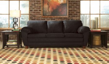 Black Fabric Transitional Sofa w/Super-Soft Arm Pillows [HLS-U508-Sofa]