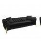 LCL-020 Sofa & Loveseat Set in Black Velvet