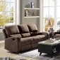 Livino Motion Sofa 55830 in Brown Fabric by Acme w/Options