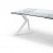 Banco 5p Dining Set in White & Glass by Whiteline Imports