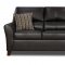 Chocolate Bonded Leather Modern Sofa & Loveseat Set w/Wood Legs