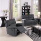 Hartville Motion Sofa 650254 in Grey Linen-Like Fabric - Coaster