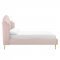 Lana Upholstered Platform Queen Bed in Pink Velvet by Modway