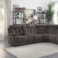 Rosnay Recliner Sectional Sofa 9914CH in Chocolate - Homelegance