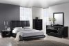 8272 Upholstered Bed in Black Leatherette by Global