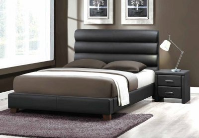 5795 Aven Upholstered Bed by Homelegance in Black w/Options