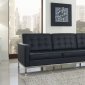 Loft Leather Sofa in Black by Modway w/Options