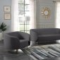 Lavilla Sofa 611 in Grey Velvet Fabric by Meridian w/Options