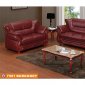 7981 Sofa in Burgundy Bonded Leather w/Optional Loveseat & Chair