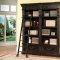 Vintage Burnished Black Classic Palazzo Museum Bookcase