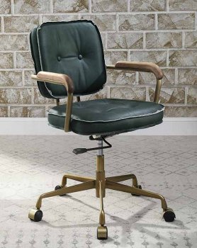 Siecross Office Chair 93171 in Emerald Top Grain Leather by Acme [AMOC-93171 Siecross]