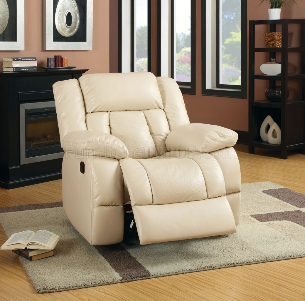 Ivory Reclining w/Options CM6827 Leather Match Sofa Barbado in