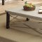 700495 Coffee Table 3Pc Set w/Antique Style White Top by Coaster