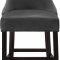 Hannah Counter Stool 775 Set of 2 Grey Velvet Fabric - Meridian