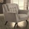 Baby Natalia Sofa & Loveseat Set Grey Fabric 511031 by Coaster