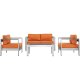 Shore Outdoor Patio Sofa 4Pc Set Choice of Color 2567 by Modway